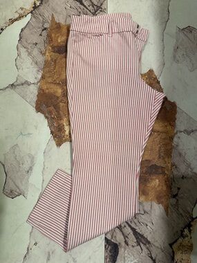 Old Navy Red & White Striped Pixie Pants